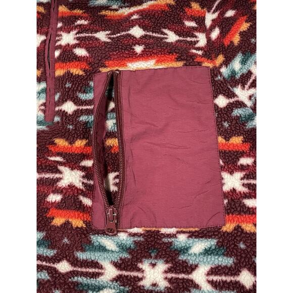 Pacsun Nordic Fleece Sweater Women’s Medium 1/4 Zip Mock Neck Sweatshirt-Pockets - Picture 9 of 13